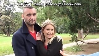 Hunt4k. Fuckfest With Dirty Pickup Artist Promises Money To Man And Wifey
