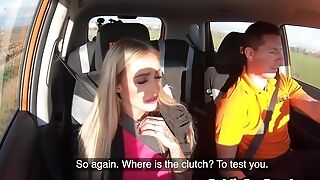 Deepthroating Driving Student Fucks Outdoor