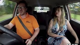 Mummy Driver Muff Fucked Hard By Instructor In Car Fuck